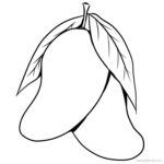 Easy Mango Coloring Page For Print Pdf