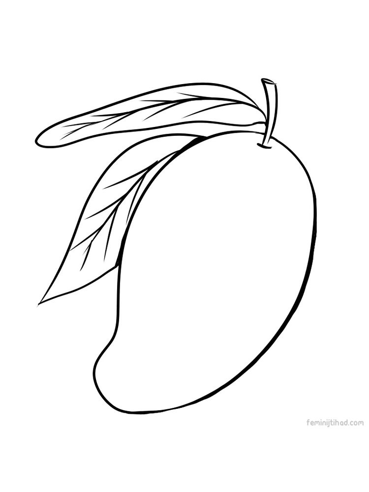 easy mango coloring pictures pdf