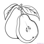 Pear Cartoon For Coloring Free Pdf