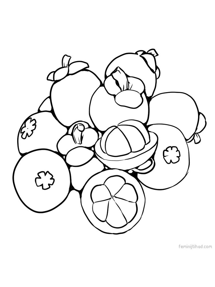 to print mangosteen coloring pages