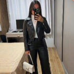 Work Outfit Ideas Leather Jacket