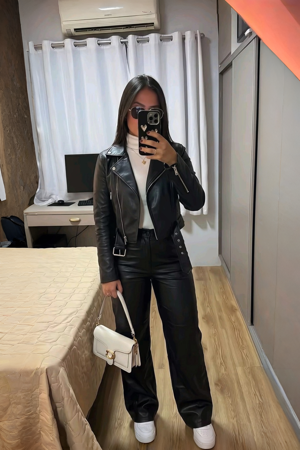 Work Outfit Ideas Leather Jacket
