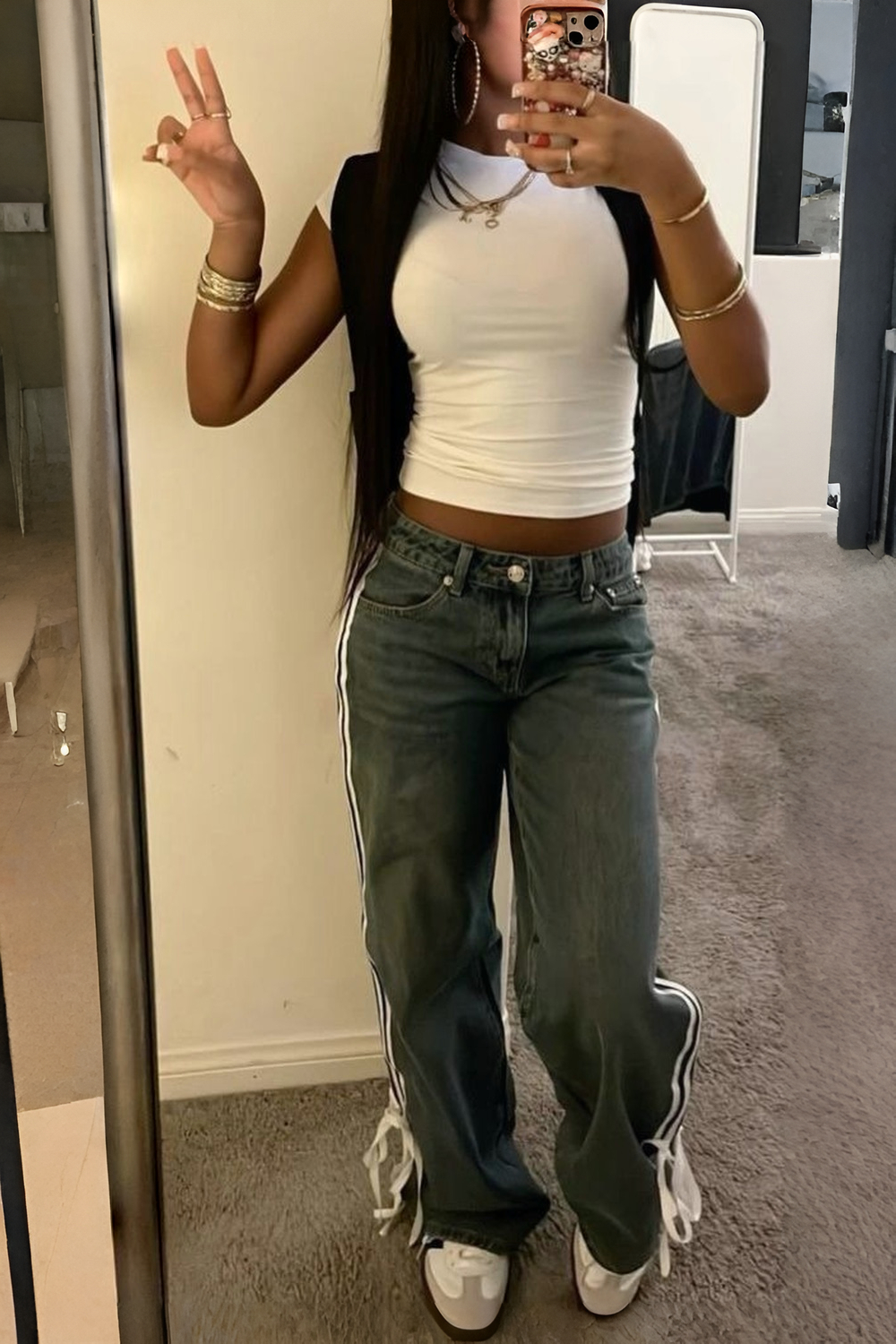 cheap trendy cargo jeans for streetwear and fit school