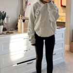 Simple Outfit Pink Gray Leggings